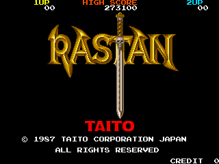 Rastan (World) Title Screen